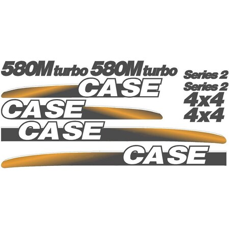 Aftermarket Decal Set Fits Case 580M Turbo Backhoe Loader Series 2, 4 x 4 DECALSET580MTURBO
